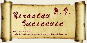 Miroslav Vučićević vizit kartica